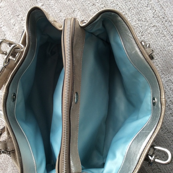 Coach Champagne Shimmer leather satchel - Picture 6 of 6